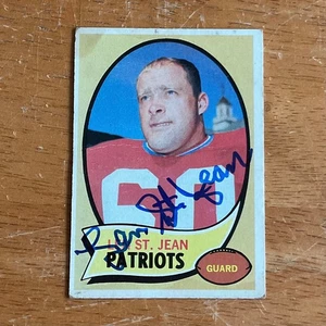 Len St. Jean New England Patriots Signed Autograph 1970 Topps RC Football Card - Picture 1 of 2