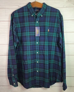 Polo Ralph Lauren Men’s Slim-Fit Blackwatch Plaid Oxford Shirt Size 2XL NWT - Picture 1 of 11