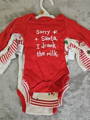 4 PC Koala Baby Bodysuit One Piece Long Sleeve Christmas Holiday Unisex - Image 1 of 4