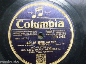 78 rpm JACK PAYNE BBC DANCE ORCH lady of spain / bells of normandy - Bild 1 von 1