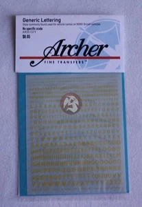 Letras genéricas Archer 1/35 comunes para vehículos británicos Segunda Guerra Mundial (amarillo) AR35107Y - Imagen 1 de 1