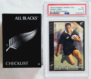 1995 Dynamic Marketing All Blacks Set W/ Jonah Lomu Rookie Card RC PSA 6 GOAT - Picture 1 of 3