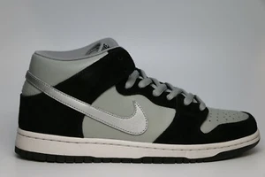 NIB Nike Dunk Mid Pro SB Black / Metallic Silver | Size 9.5 | Style 314383-009 - Picture 1 of 7