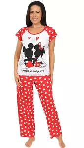 Disney Minnie und Mickey Mouse perfekt in jedem langen Damen-Pyjama PJS - Bild 1 von 5
