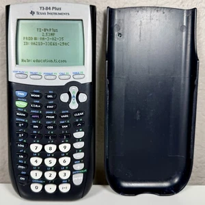 Texas Instruments TI-84 Plus Black Graphing Calculator w/ Cover TESTED and WORKS - Picture 1 of 1