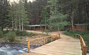 Postal publicitaria Absaroka Lodge Your Headquarters at Yellowstone Wyoming - Imagen 1 de 2