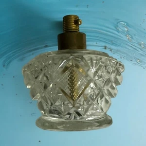 VINTAGE IRICE CROWN SHAPED Clear GLASS PERFUME BOTTLE *read - Picture 1 of 6