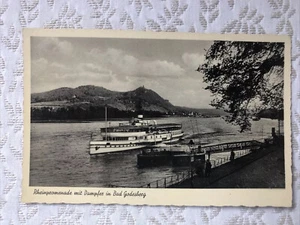 Ref_77 Boat Steamer Postcard Classic Vintage Steam Side Paddle Rhein Dampfer - Picture 1 of 10