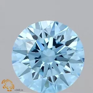 Round 1.27 Cts Fancy Vivid Blue VS2 IGI Certified Lab Grown CVD Diamond - Picture 1 of 10