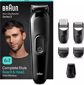 Electric Beard And Hair Shaver, MENS BEARD TRIMMER & Mens Hair Clipper, 6-In-1 - Picture 1 of 7