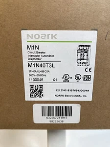 NOARK M1N40T3L 40A Molded Case Circuit Breaker, 3 Pole Up to 600 VAC New - Picture 1 of 4