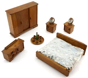 Puppenmöbel Schlafzimmer für Puppenstube  - Picture 1 of 3