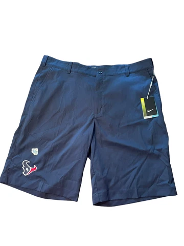 Houston Texans Nike Dri Fit NFL Golf Shorts Men's Sz 38 Navy Blue NWT Cover