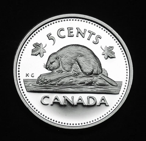 1952-2002 5¢ silver proof coin from the set.  Limited mintage - uncirculated Cover