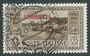 1932 EGEO STAMPALIA USATO GARIBALDI 1,75 LIRE - U27-7 - Imagen 1 de 1