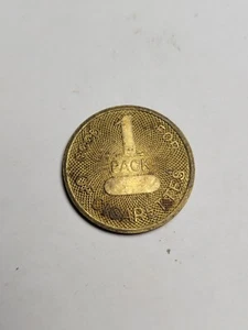 VINTAGE GUT FÜR 1 PACKUNGEN ZIGARETTEN MÜNZE/MEDAILLE RAUCHEN HANDELSWARE 22 MM - Bild 1 von 2