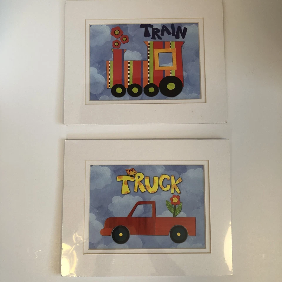 Camión y tren con impresiones infantiles Artbeats 8x10 Foto 1 de 4