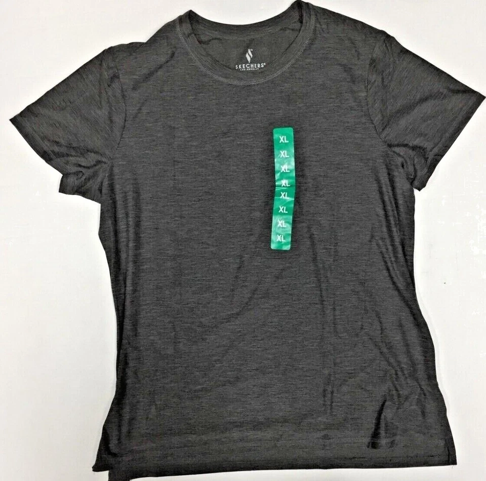 Skechers Ladies’ Active Short Sleeve T-Shirt Black Heather XL 14/16