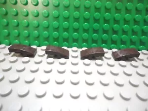 Lego 4 blocco mattoncini marrone scuro 2x1 curvo pendenze lisce NUOVO - Foto 1 di 1