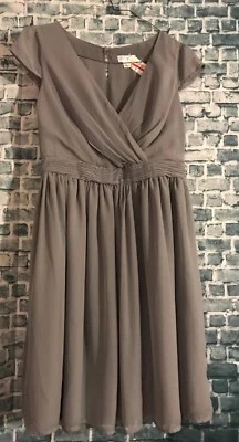 Tevolio Gray Chiffon Dress Size 8 New - Image 1 of 4