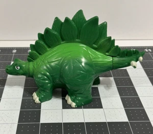 Vintage Plastic Green Stegosaurus Dinosaur Toy - Picture 1 of 8