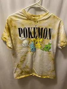 Pokémon T Shirt Top Tie Dye Mens Medium Characters 100% Cotton Graphic Print - Picture 1 of 6