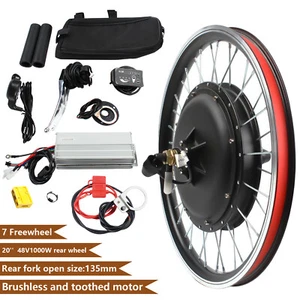 20 Inch eBike Electric Rear Wheel Hub Motor Bicycle Conversion Kit 48V - Picture 1 of 15
