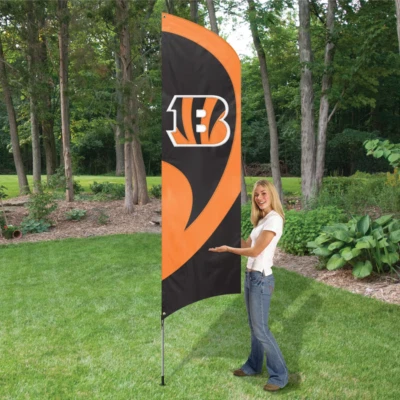 Bandera del equipo de los Cincinnati Bengals de 8,5 pies de altura 11,5' con señal de polo 8 1/2' Foto 1 de 4