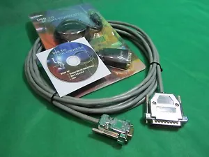 20 ft Fanuc RS232 Serial Cable DB9F to DB25M CNC DNC for PC and Laptop Kit. - Picture 1 of 3