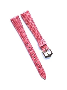 QUALITÄT 14 MM HIRSCH LONDON DUNKELROSA GENIUNE ALLIGATOR LEDER UHRENARMBAND. - Bild 1 von 8