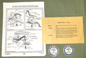 1969 Camaro Chevelle Impala Liquid Tire Chain Label Card Instruction Rare Option - Picture 1 of 5