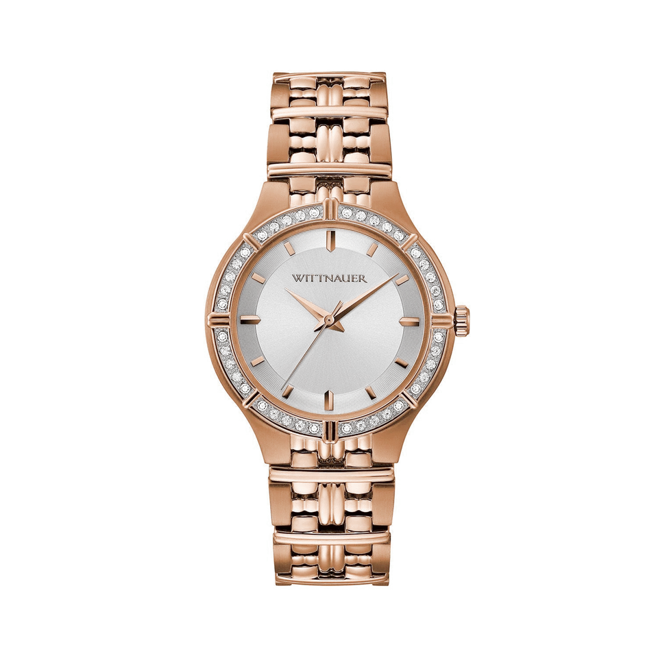 Wittnauer WN4039 Mother-of-pearl Dial Crystal Rose Gold Tone Dress Ladies Watch