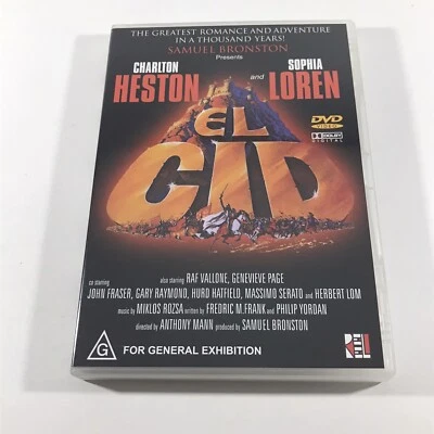 El Cid DVD Movie Region 4 PAL Charlton Heston Sophia Loren - Image 1 of 4