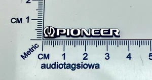 Pioneer Equipment Badge Logo SILVER Incised Acrylic SMALL 36mm x 6mm - Afbeelding 1 van 5