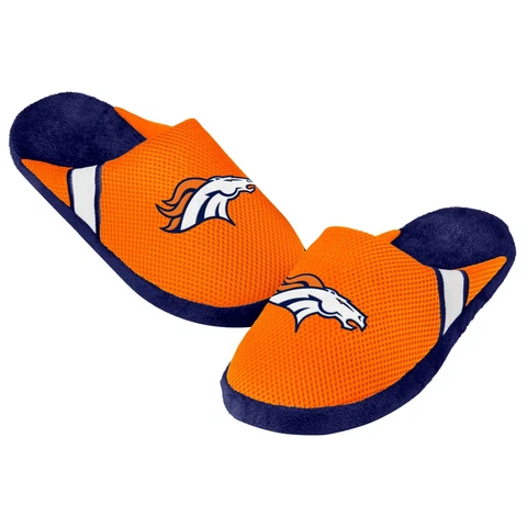 Denver Broncos Jersey Mesh SLIDE SLIPPERS New - FREE SHIPPING Cover