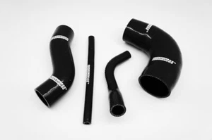 BLACK Silicone Breather+BOV Hose Fit Colt Ralliart Version R CZC CZT 4G15 Turbo - Picture 1 of 4