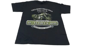 Camiseta Manga Corta Hombre 100% Algodón Moto Militar Motivo De Cara Sólo - Imagen 1 de 1