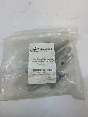 4 piezas Taco Base Abierta de Hierro Gris Galvanizado en Caliente de 6 Pulgadas para Barcos y Muelles Foto 1 de 3