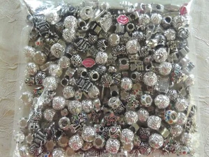 252 PIECES Beads & Charms Jewelry Making Mix Variety Assortment Lot Silver - Picture 1 of 3