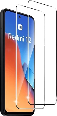 2X Schutzglas Glasfolie für Xiaomi Redmi 12 4G / 5G Display Panzerfolie Full 9H