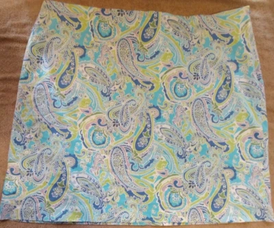 Jaclyn Smith Skirt Size 24W Blue Green Paisley Side Zip Short Colorful - Image 1 of 4