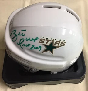 Signed Dallas Stars Mini Helmet Autographed By BRETT HULL HOF 2009 - Picture 1 of 8