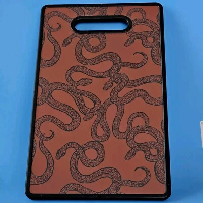 Goth Charcuterie Board Halloween Snakes Burgandy Gothic 8 X 14 READ US Seller - Image 1 of 4