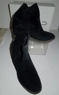 Usado en Excelente Condición Informe Signature Negro Gamuza Envejecida Western Botines "Nathan" 8M Foto 1 de 4