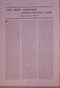 1903 Estampado Irlandés Artillería Instrucciones Camp En Glen Imaal Wicklow - Imagen 1 de 1
