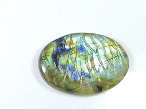27X40MM Natural Labradorite Carving Oval Designer Loose Gemstone 64Cts. A685 - Bild 1 von 9