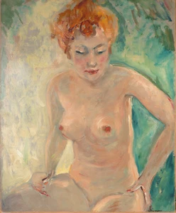 Femme nue Peinture à l'huile vers 1930 proche Jean Gabriel DOMERGUE - Imagen 1 de 4