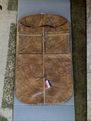 "Bolso de traje de equipaje vintage American Tourister cuero marrón 39"" x 23""" Foto 1 de 4