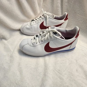 Nike Classic Forrest Gump Cortez Leder Damengröße 10 weiß rot blau  - Bild 1 von 11