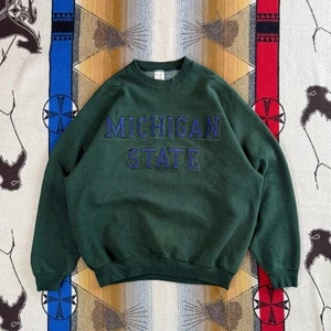 Vintage 90er Michigan State University besticktes Sweatshirt mit Rundhalsausschnitt Größe 2XL - Bild 1 von 6